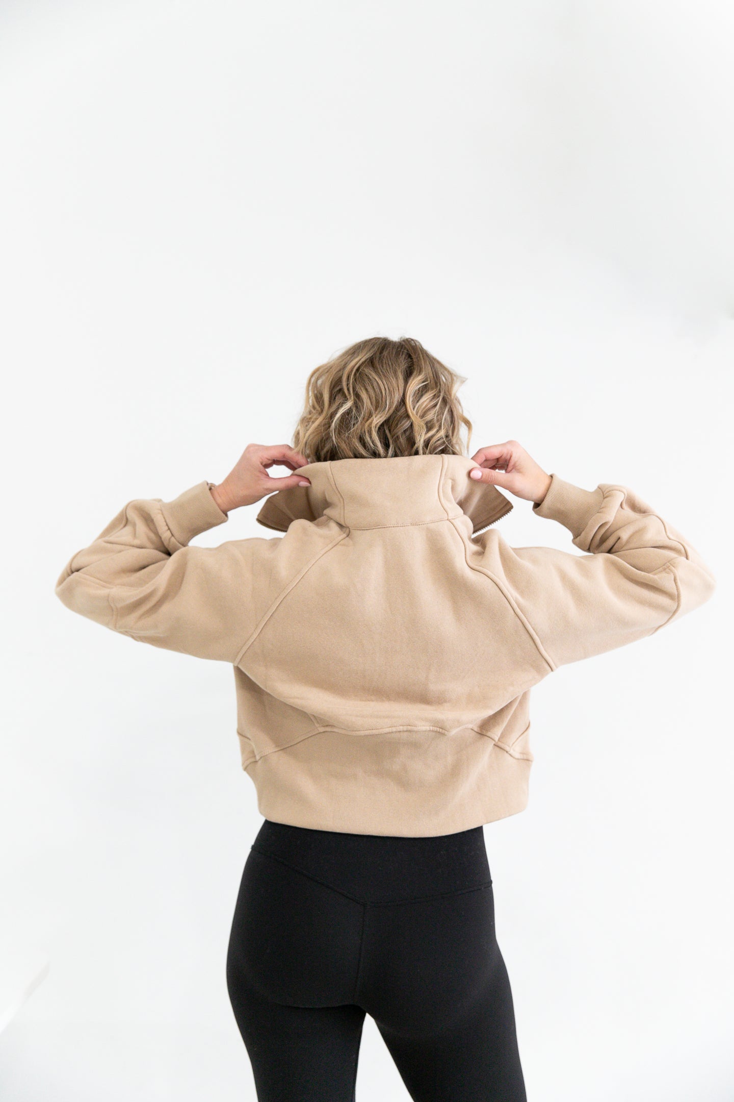Monogrammed Funnel Neck Half Zip (Lulu Dupe)